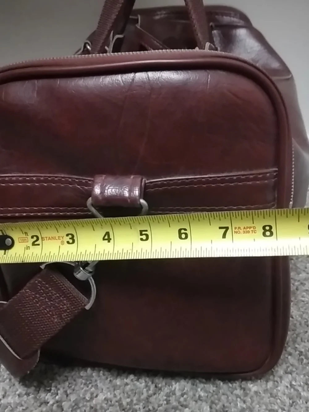 Vintage American Tourister Faux Leather Travel Duffel Bag Carry-on in Dark Red